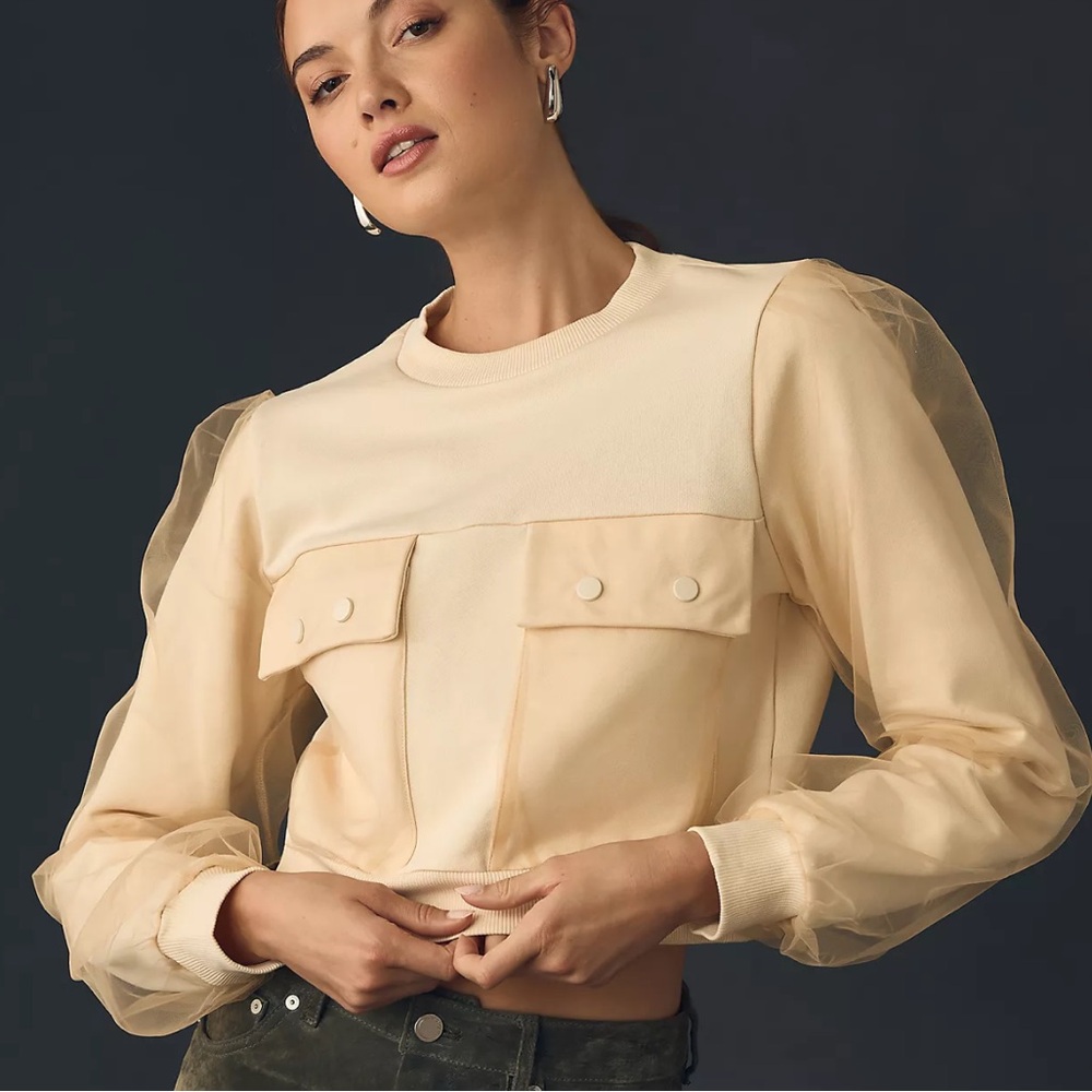 ANTHROPOLOGIE Utility Pocket Pullover
